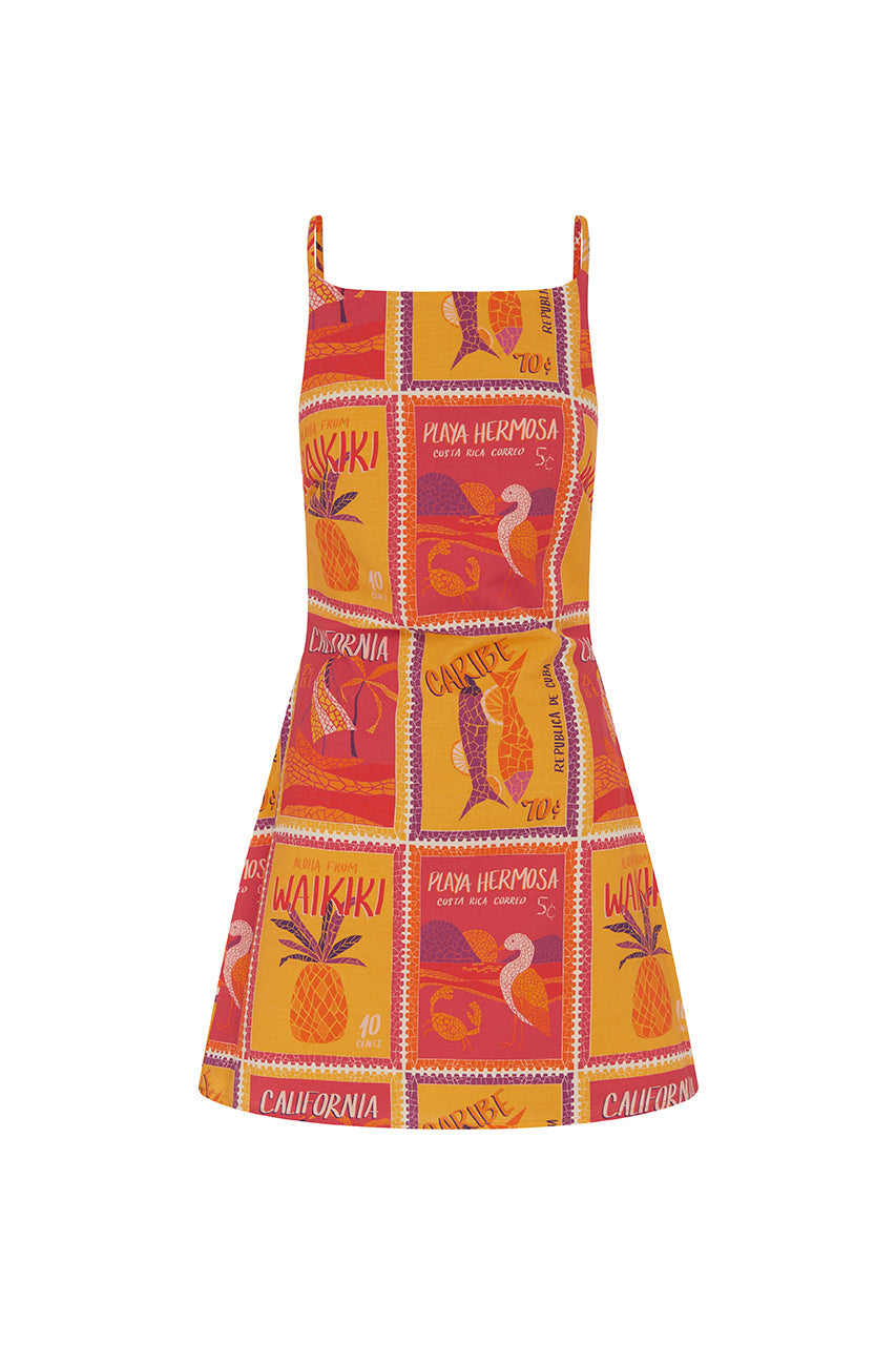 Allegra Mini Dress - Aloha Orange