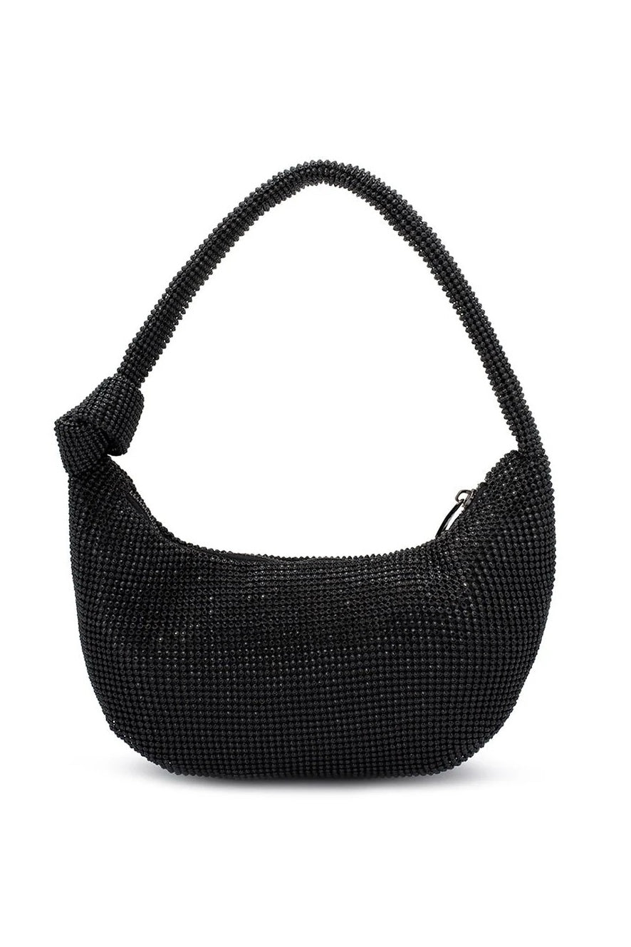 Jessica Crystal Mesh Bag - Black