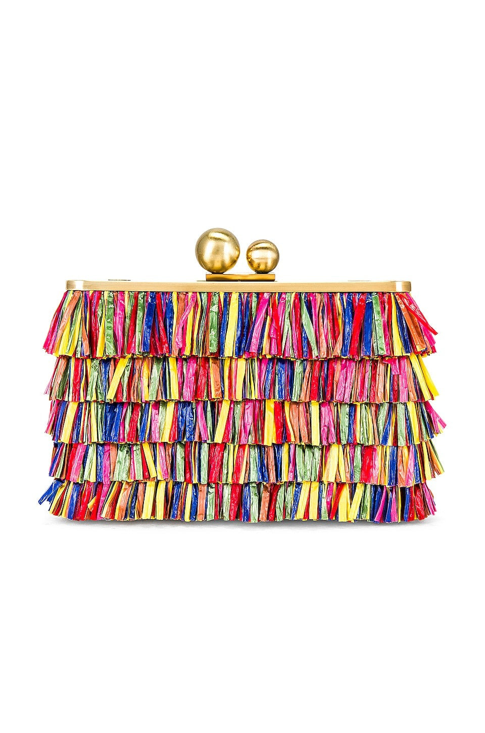 Carlita Carnivale Fringe Clutch Bag - Multi